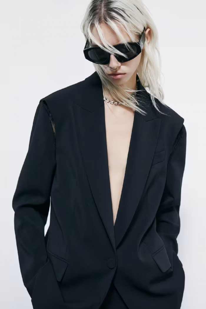 BLAZER OVER IN CREPE PATRIZIA PEPE