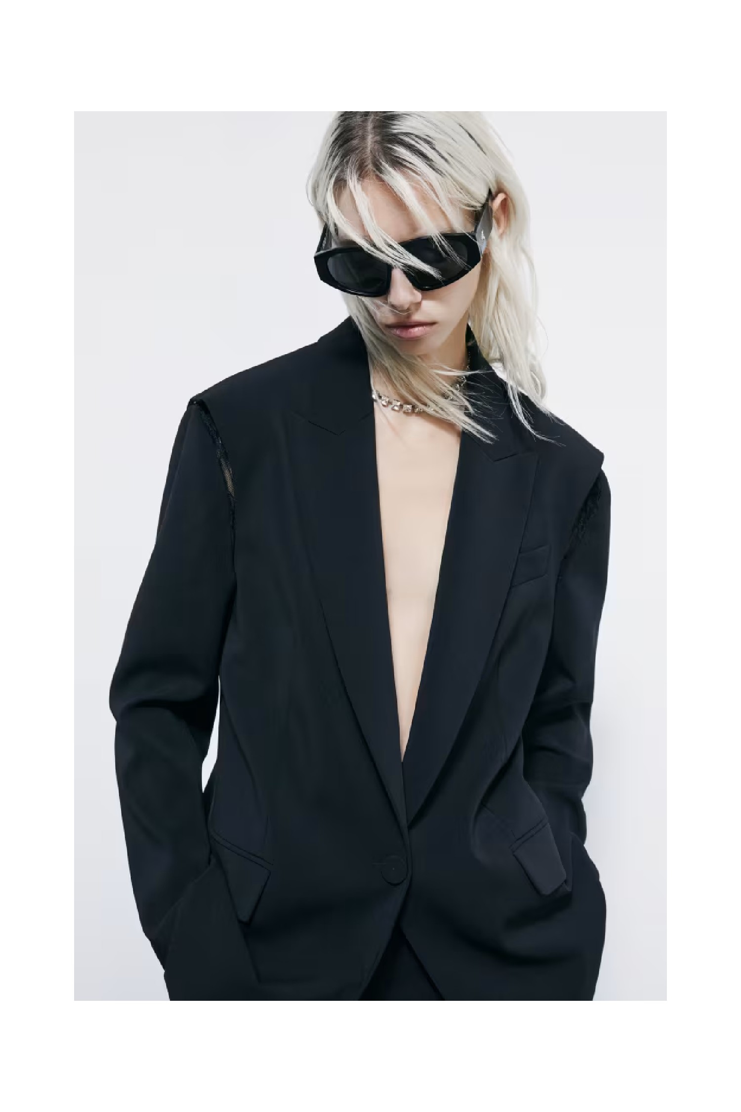 BLAZER OVER IN CREPE PATRIZIA PEPE