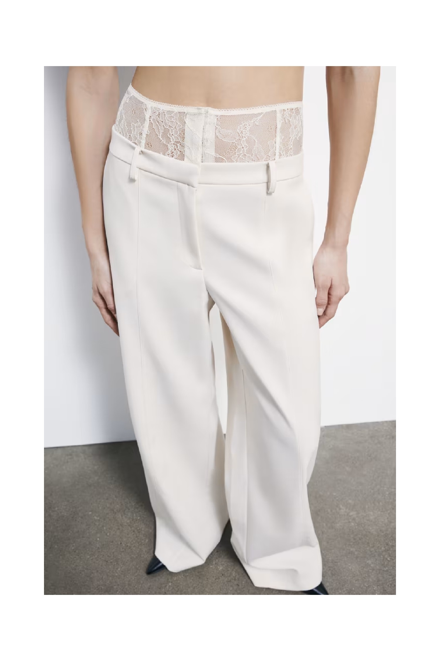 PANTALONI PALAZZO CON VITA IN PIZZO PATRIZIA PEPE