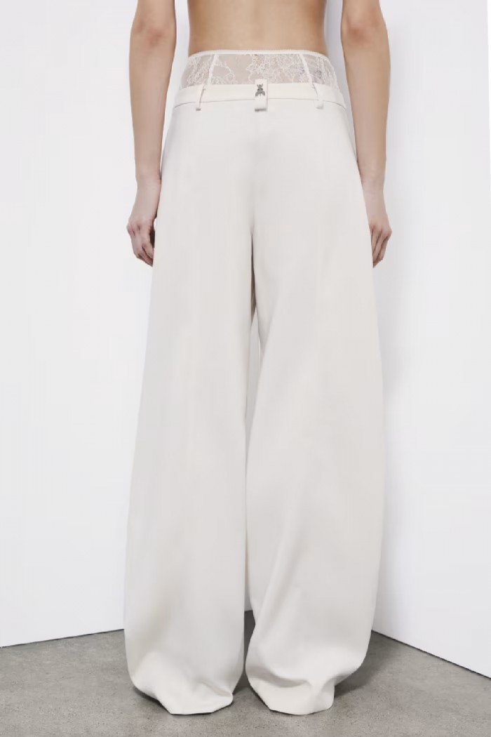 PANTALONI PALAZZO CON VITA IN PIZZO PATRIZIA PEPE