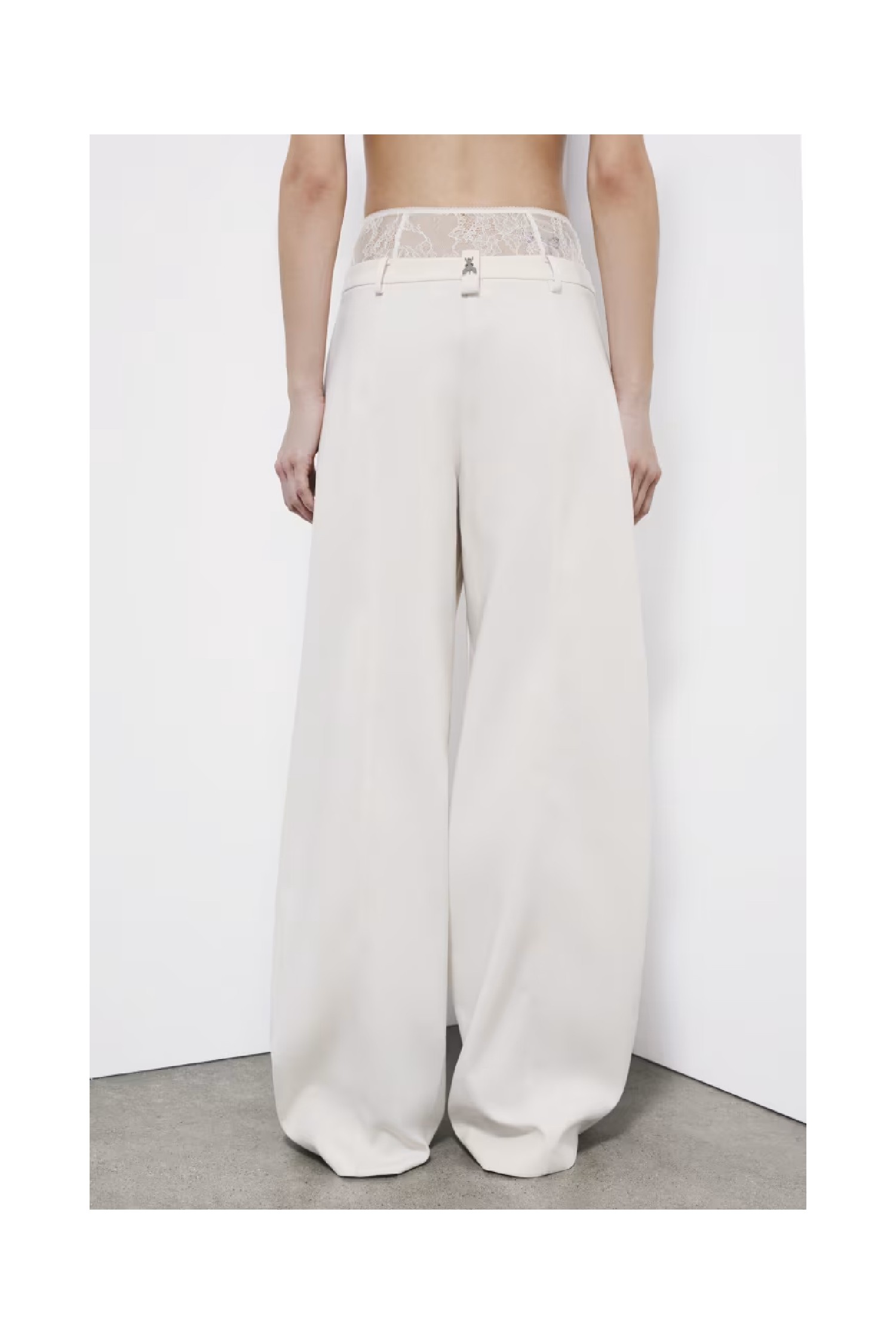 PANTALONI PALAZZO CON VITA IN PIZZO PATRIZIA PEPE