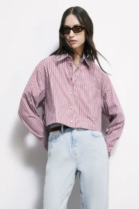 CAMICIA IN POPELINE A RIGHE PATRIZIA PEPE