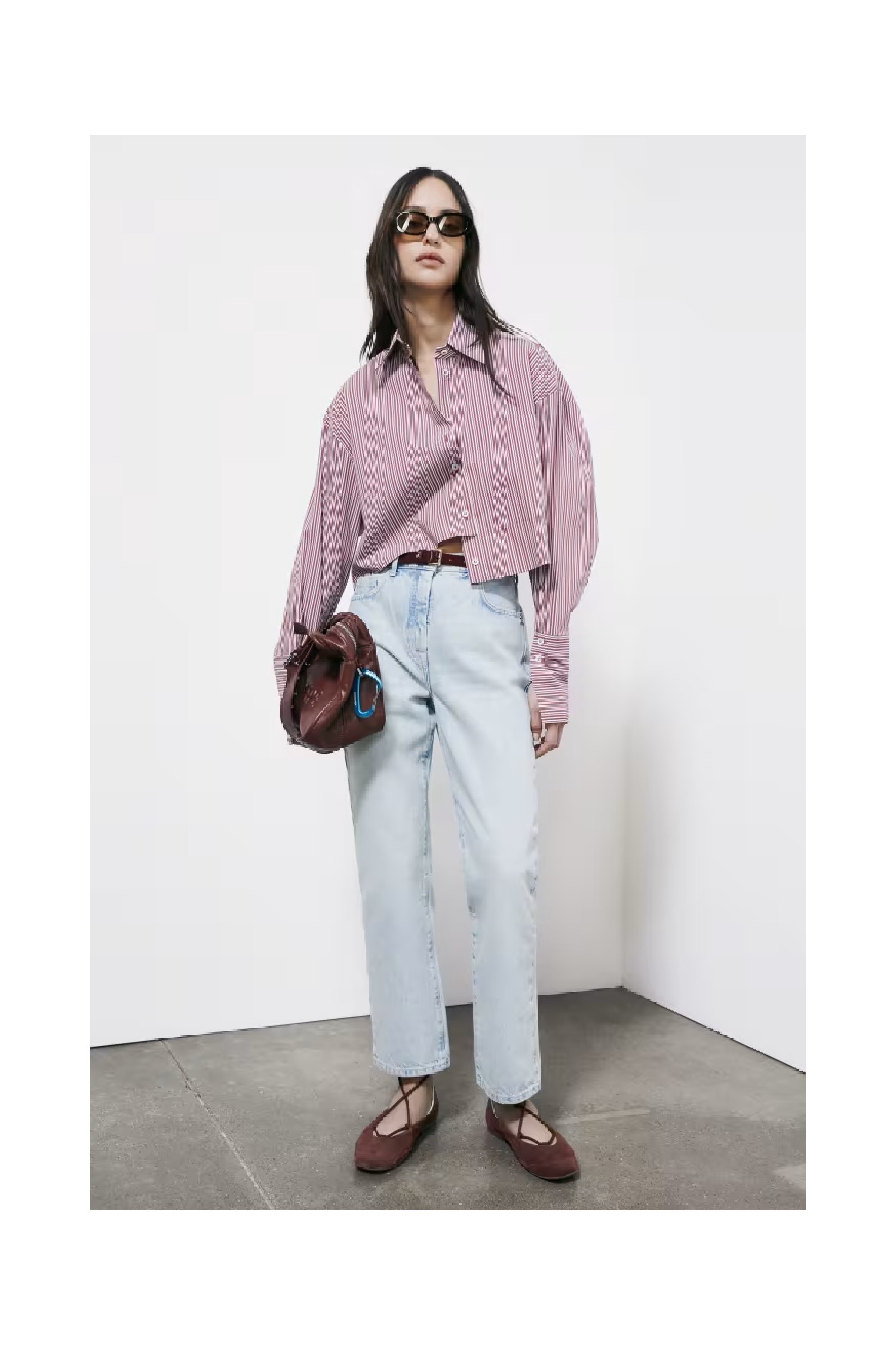 CAMICIA IN POPELINE A RIGHE PATRIZIA PEPE