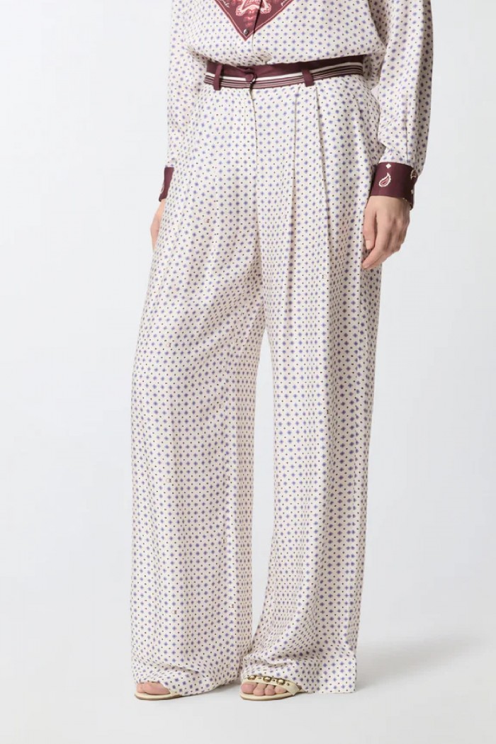 PANTALONI CON MOTIVO CRAVATTERIA PINKO