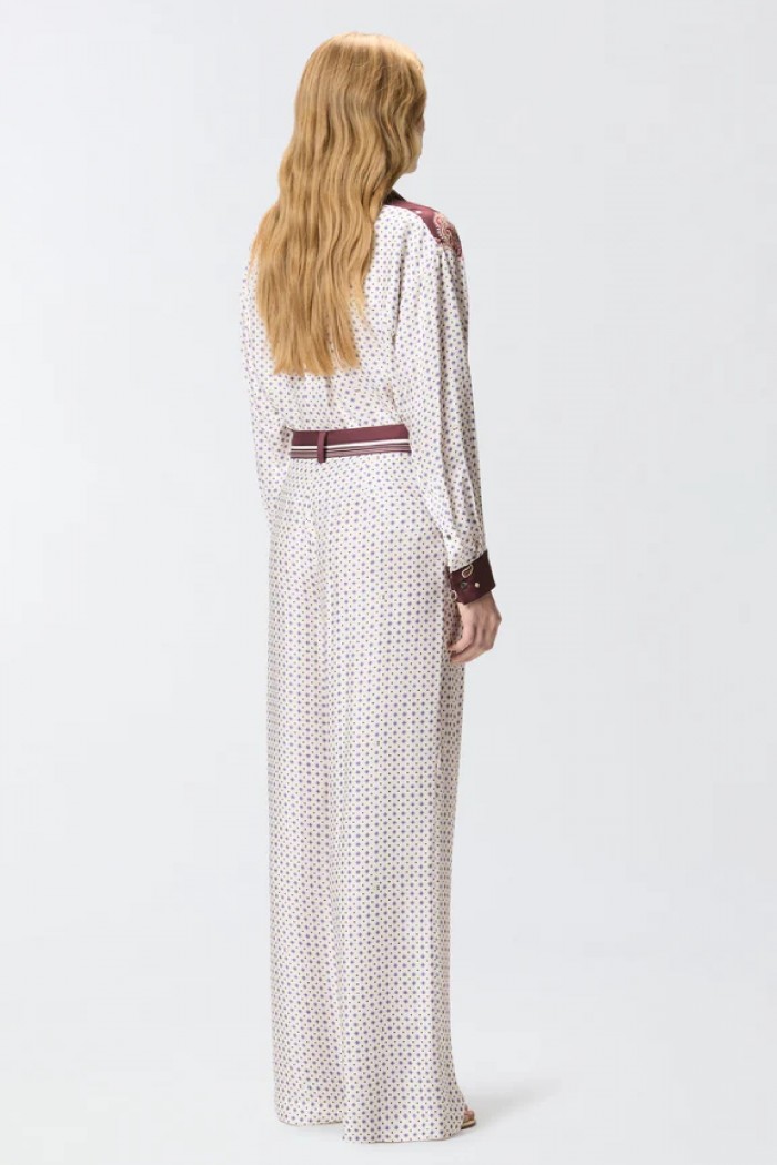 PANTALONI CON MOTIVO CRAVATTERIA PINKO