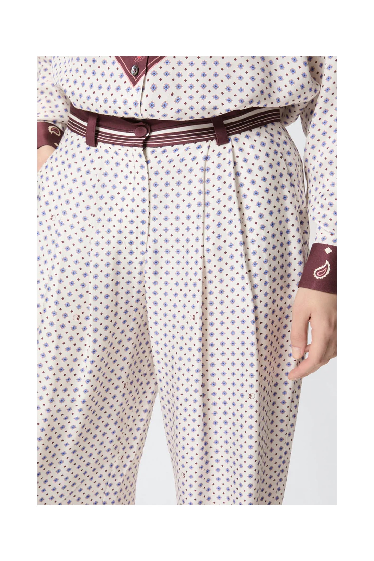 PANTALONI CON MOTIVO CRAVATTERIA PINKO