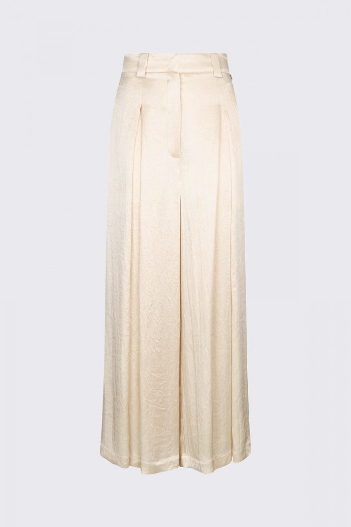 PANTALONI IN RASO CON SPACCHETTI LIU JO