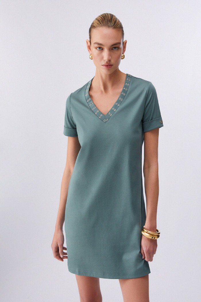 ABITO CORTO CON OCCHIELLI DECORATIVI LIU JO