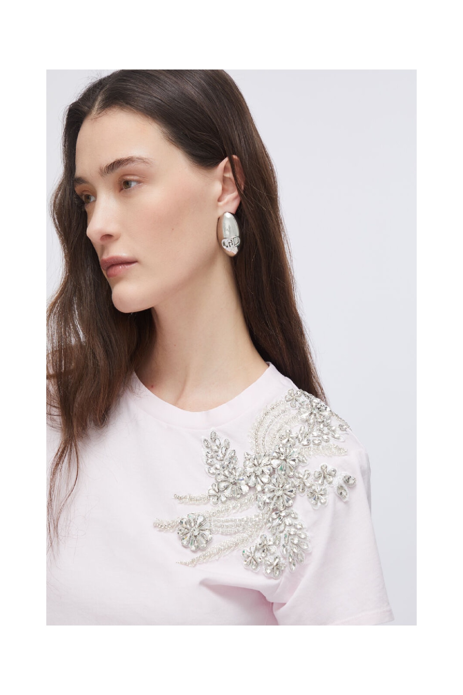 T-SHIRT CON RICAMO GIOIELLO LIU JO