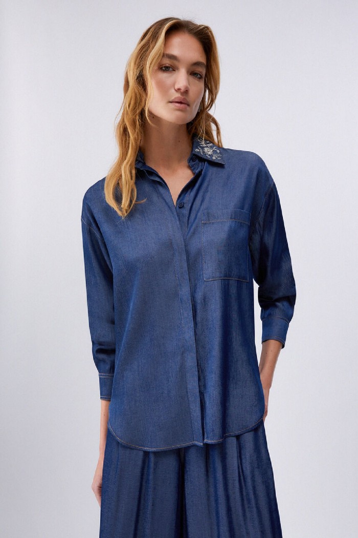 CAMICIA CON COLLETTO REMOVIBILE LIU JO