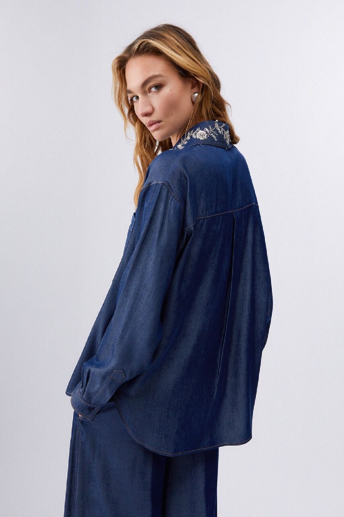 CAMICIA CON COLLETTO REMOVIBILE LIU JO