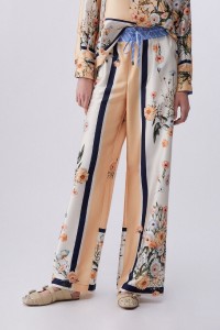 PANTALONI IN TWILL STAMPATO LIU JO