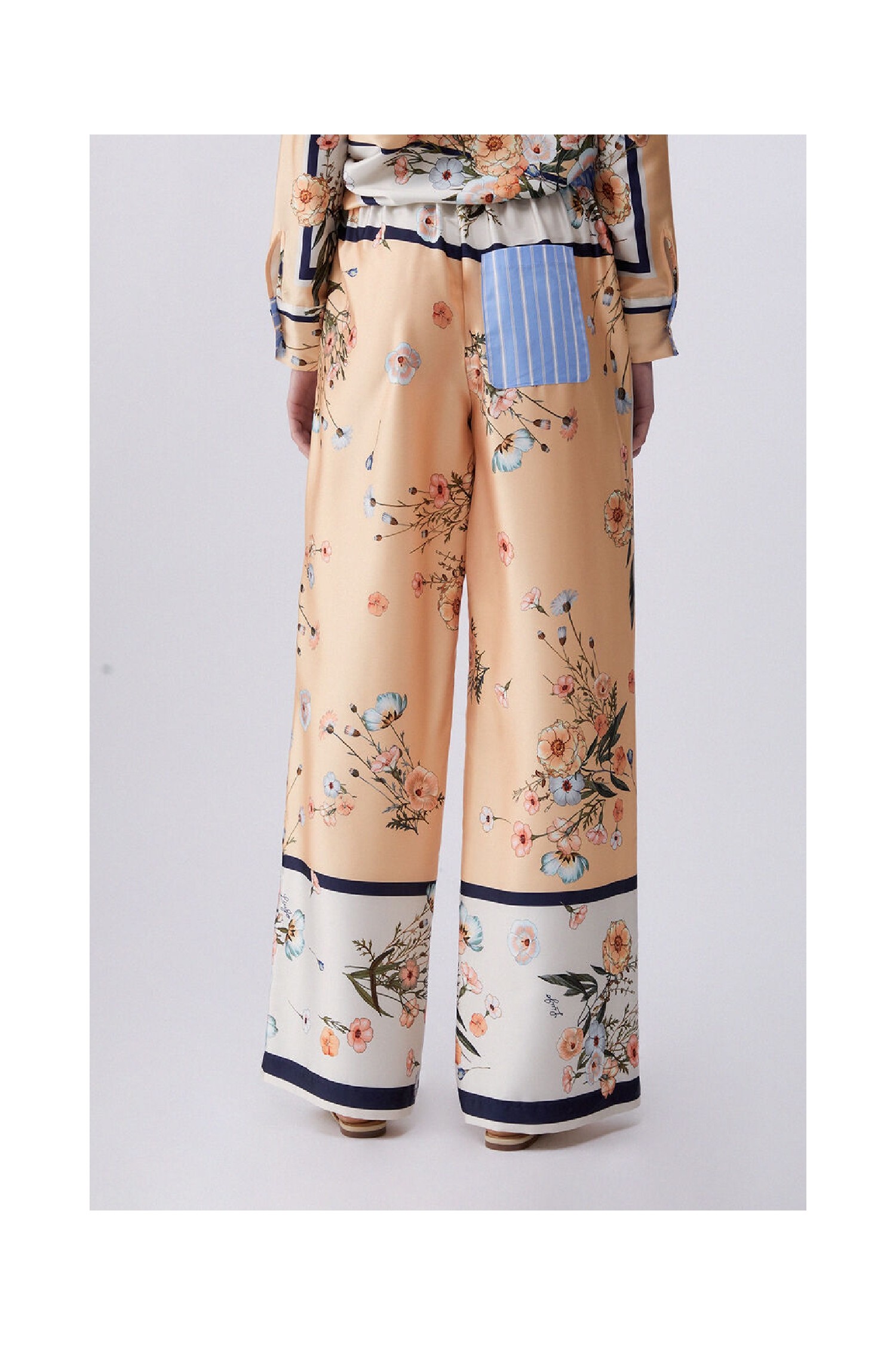 PANTALONI IN TWILL STAMPATO LIU JO