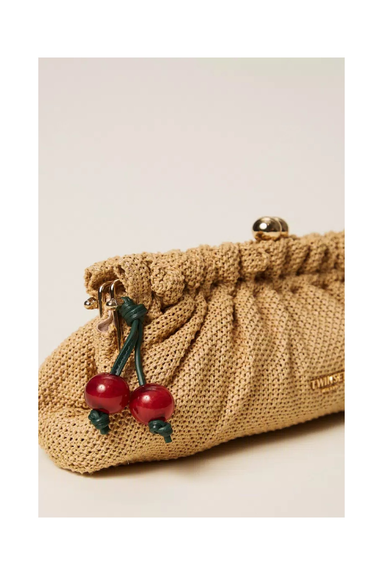 BORSA CLUTCH IN RAFIA CON CHARM TWINSET