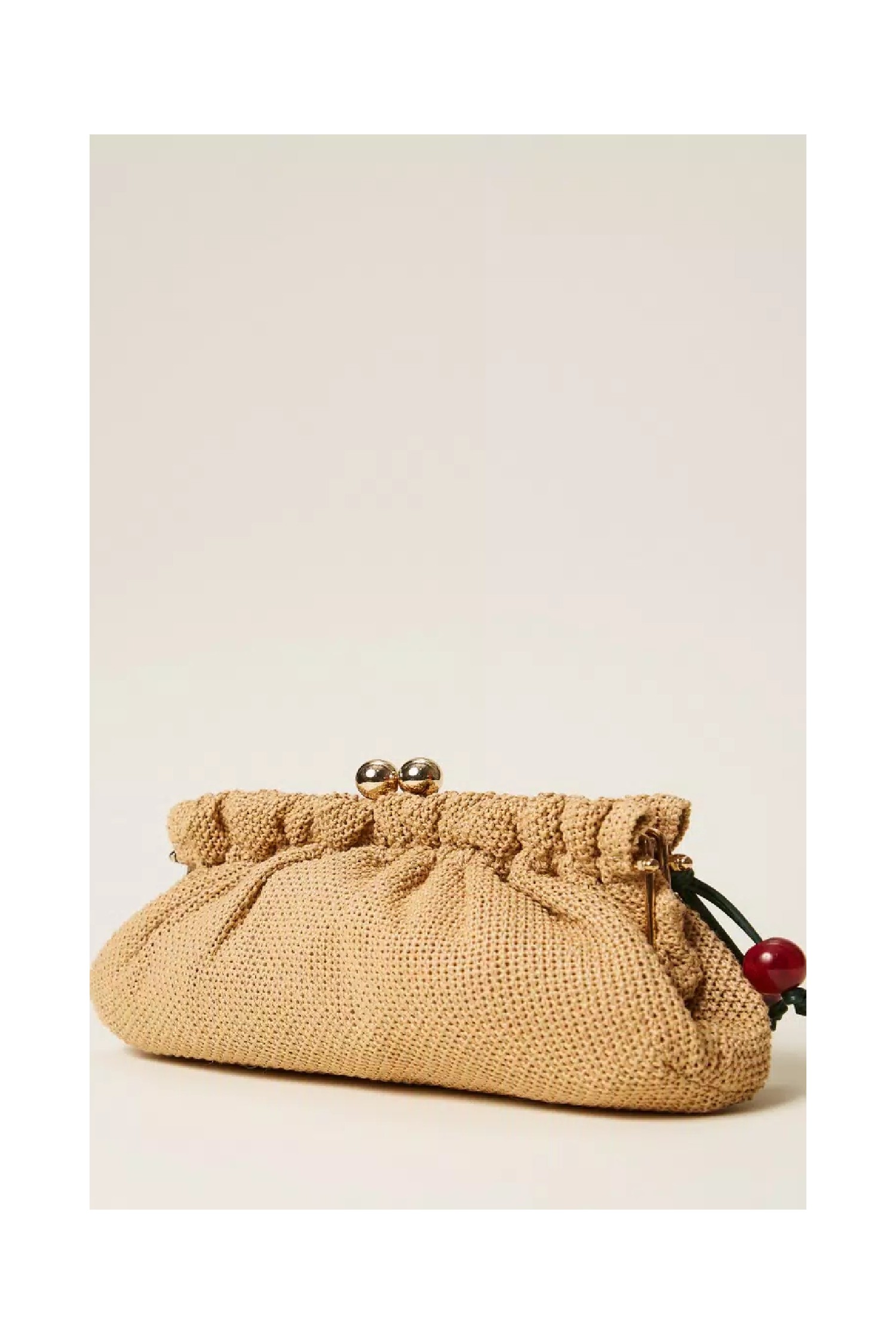 BORSA CLUTCH IN RAFIA CON CHARM TWINSET