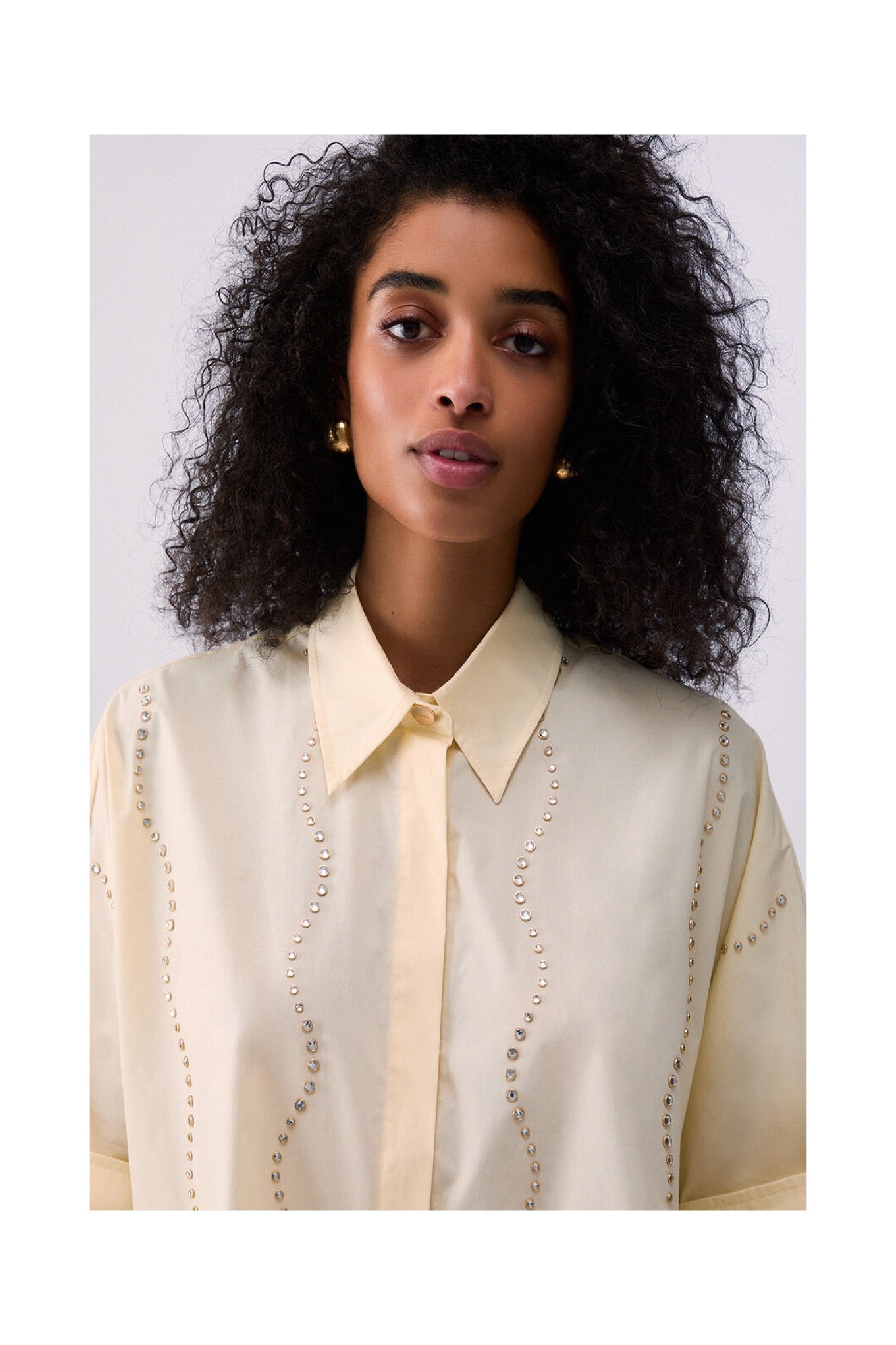 CAMICIA CON APPLICAZIONI GIOIELLO LIU JO