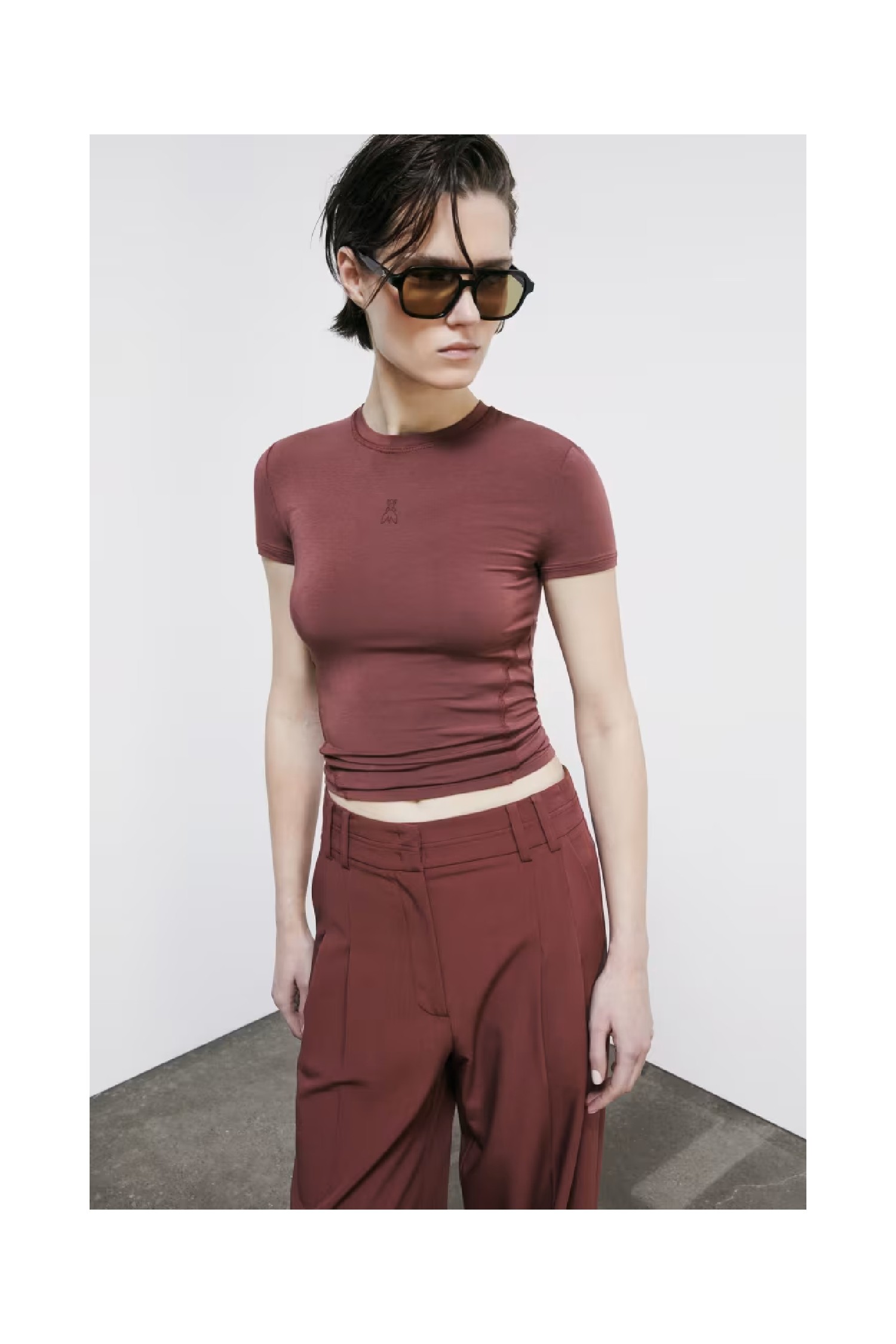 T-SHIRT SLIM SAGOMATA PATRIZIA PEPE