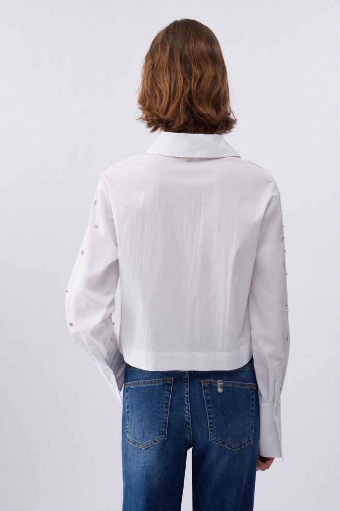 CAMICIA BOXY CON RICAMI GIOIELLO LIU JO