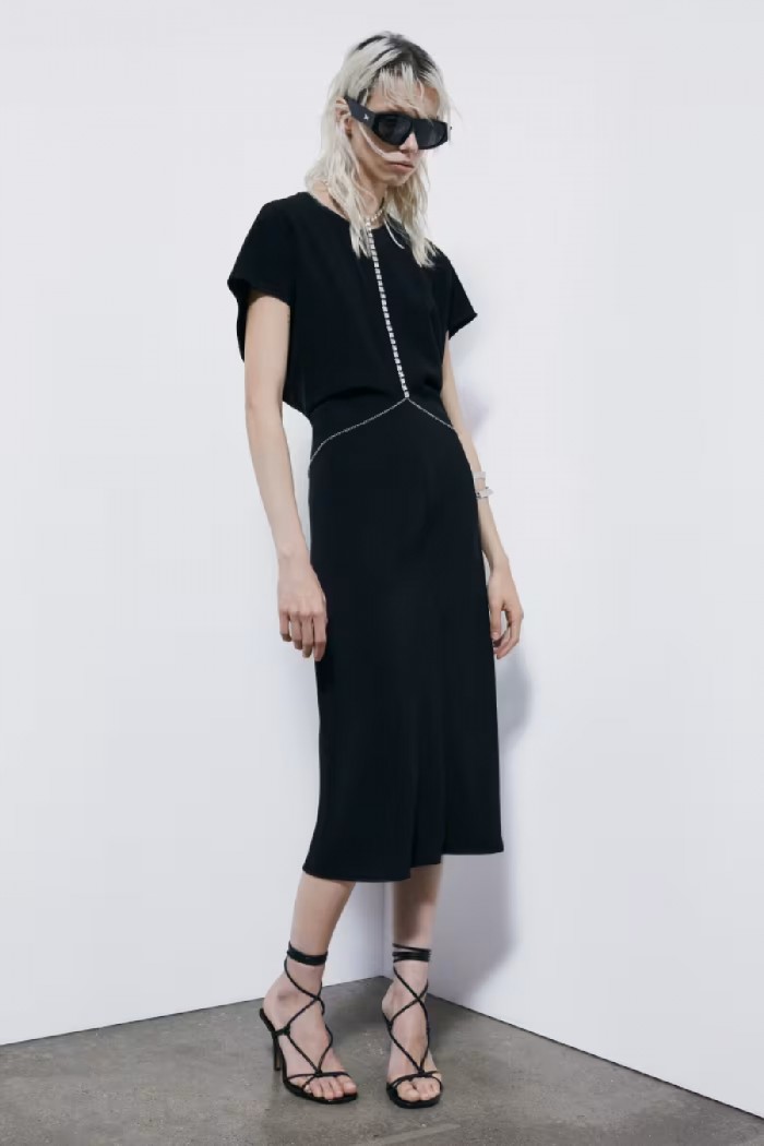 ABITO MIDI FLUIDO IN TWILL  PATRIZIA PEPE