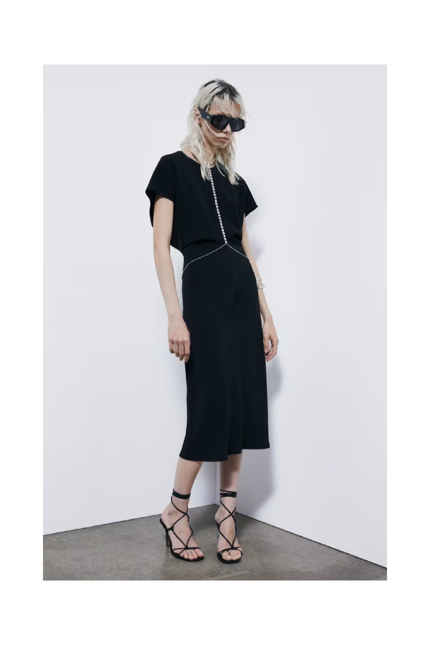 ABITO MIDI FLUIDO IN TWILL  PATRIZIA PEPE