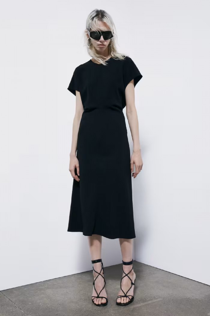 ABITO MIDI FLUIDO IN TWILL  PATRIZIA PEPE