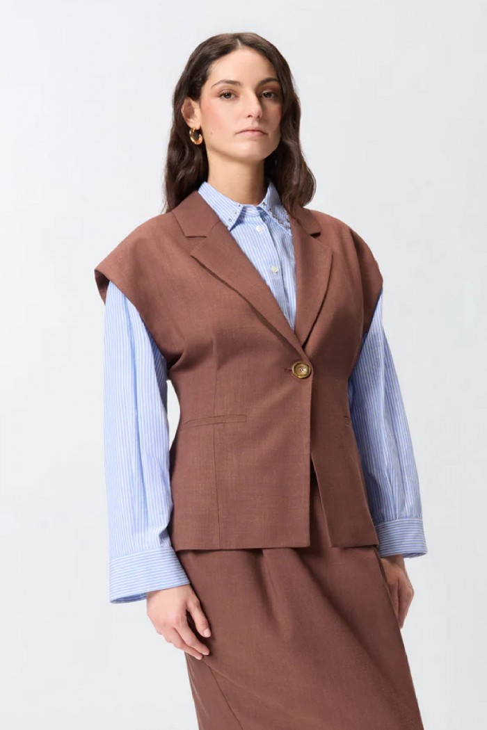 GIACCA SMANICATA EFFETTO RUSTICO PINKO