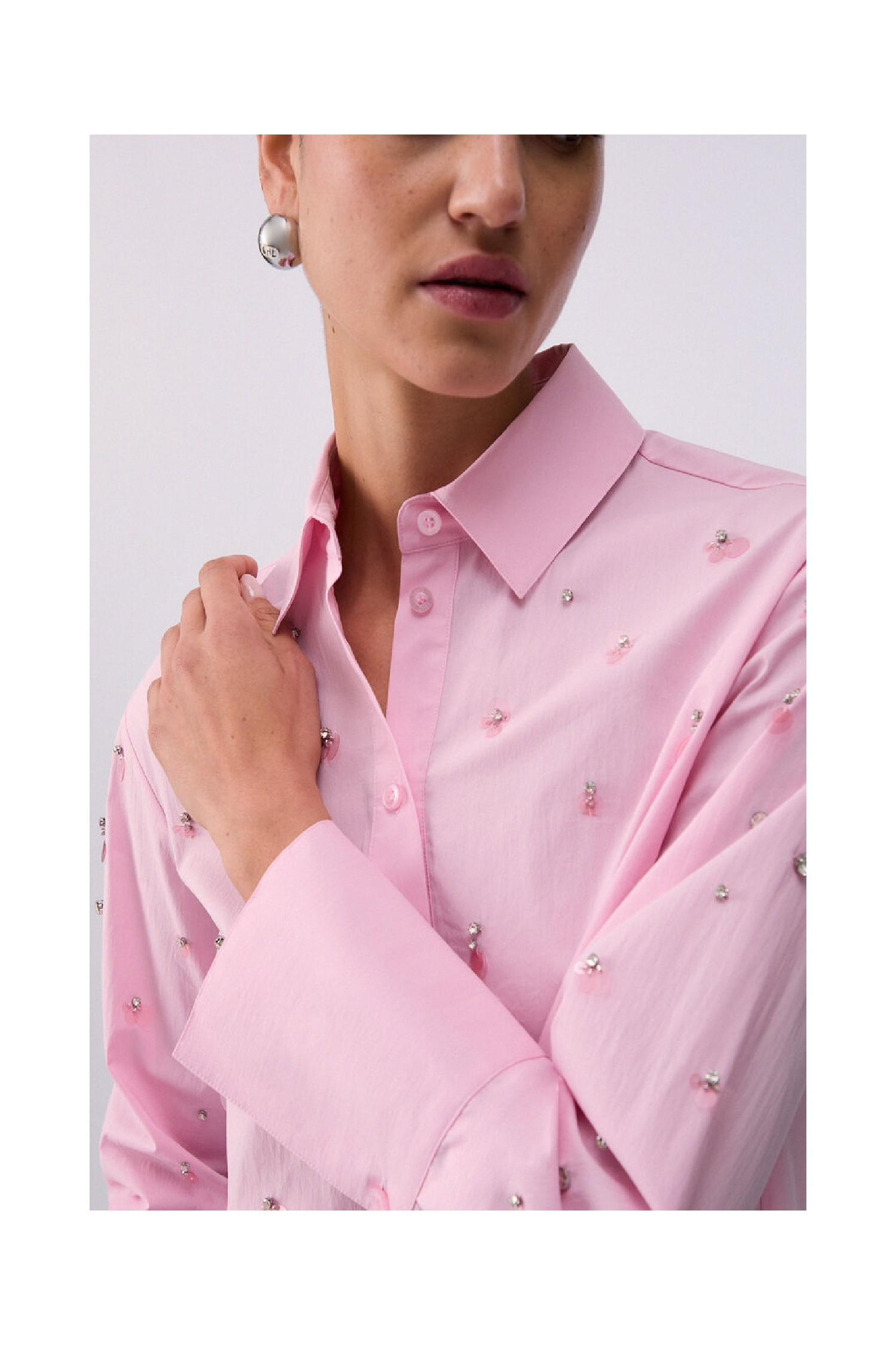 CAMICIA BOXY CON RICAMI GIOIELLO LIU JO