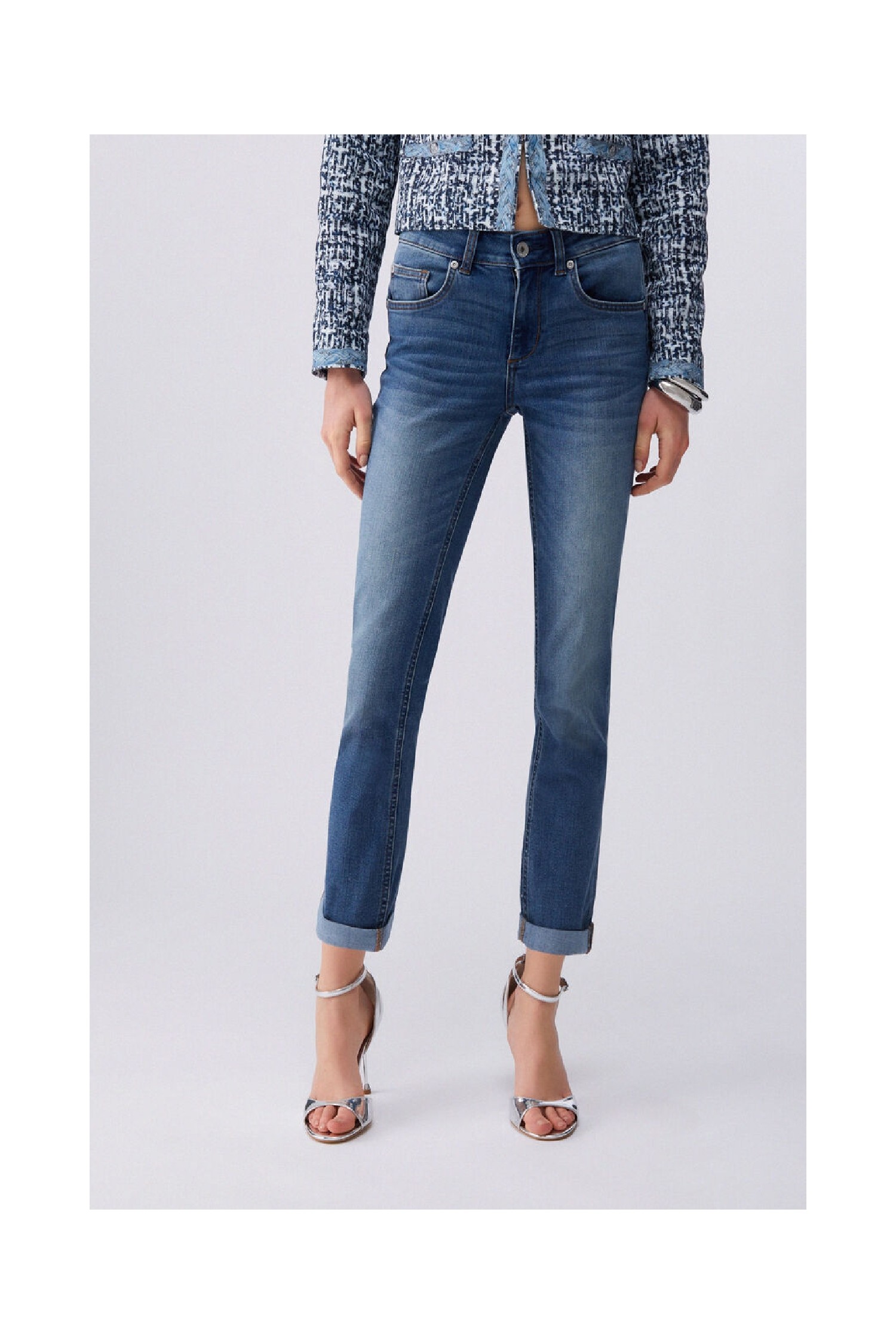 JEANS SKINNI CON RISVOLTO LIU JO