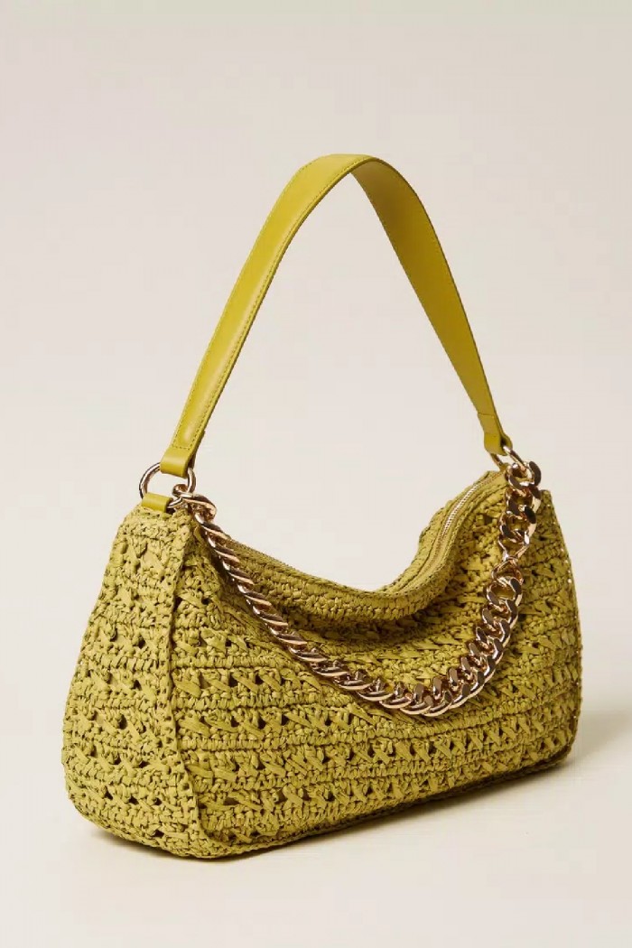 BORSA LILIANE GRANDE IN RAFIA CROCHET TWINSET
