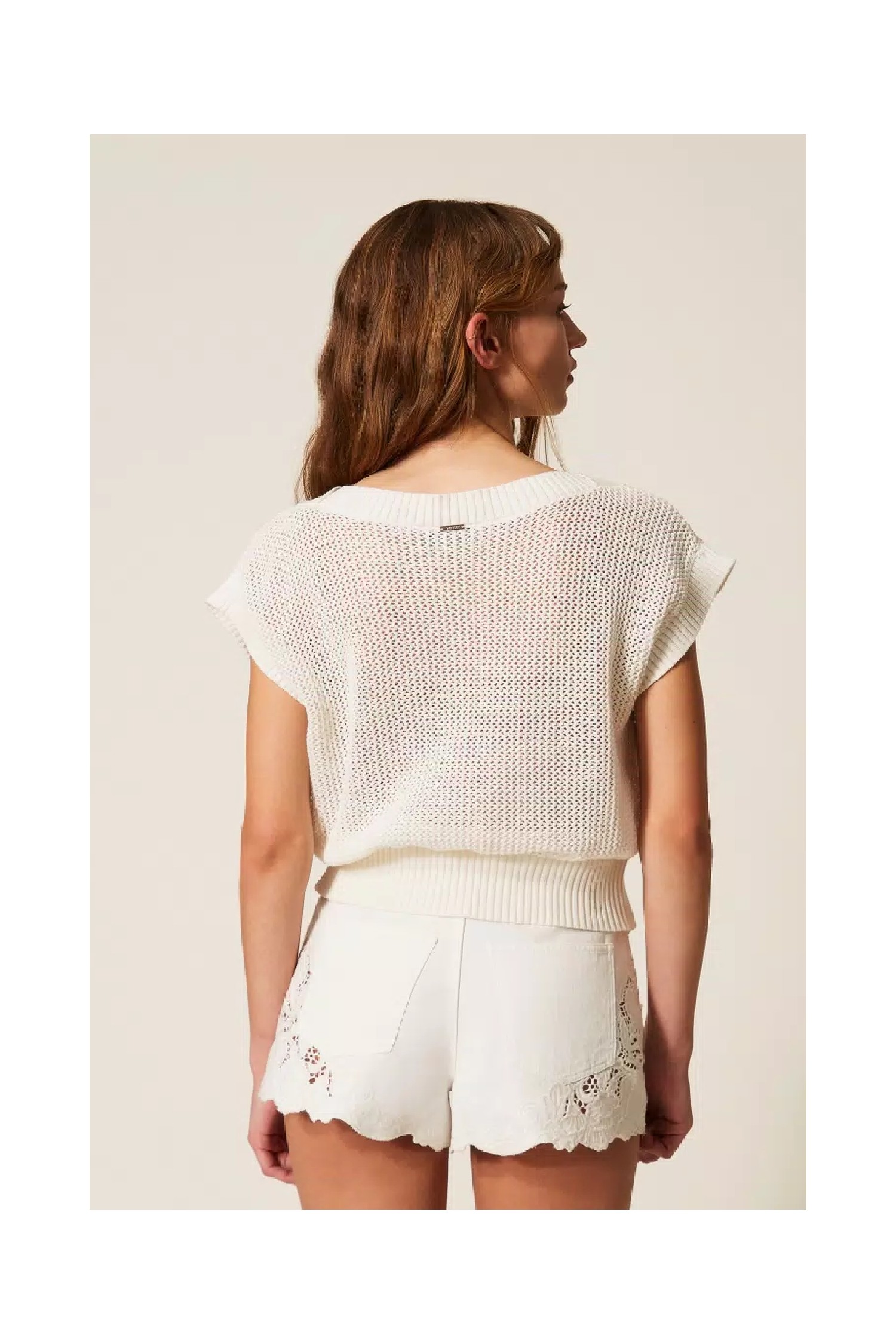 TOP IN MAGLIA CON  FIORI COLORATI TWINSET
