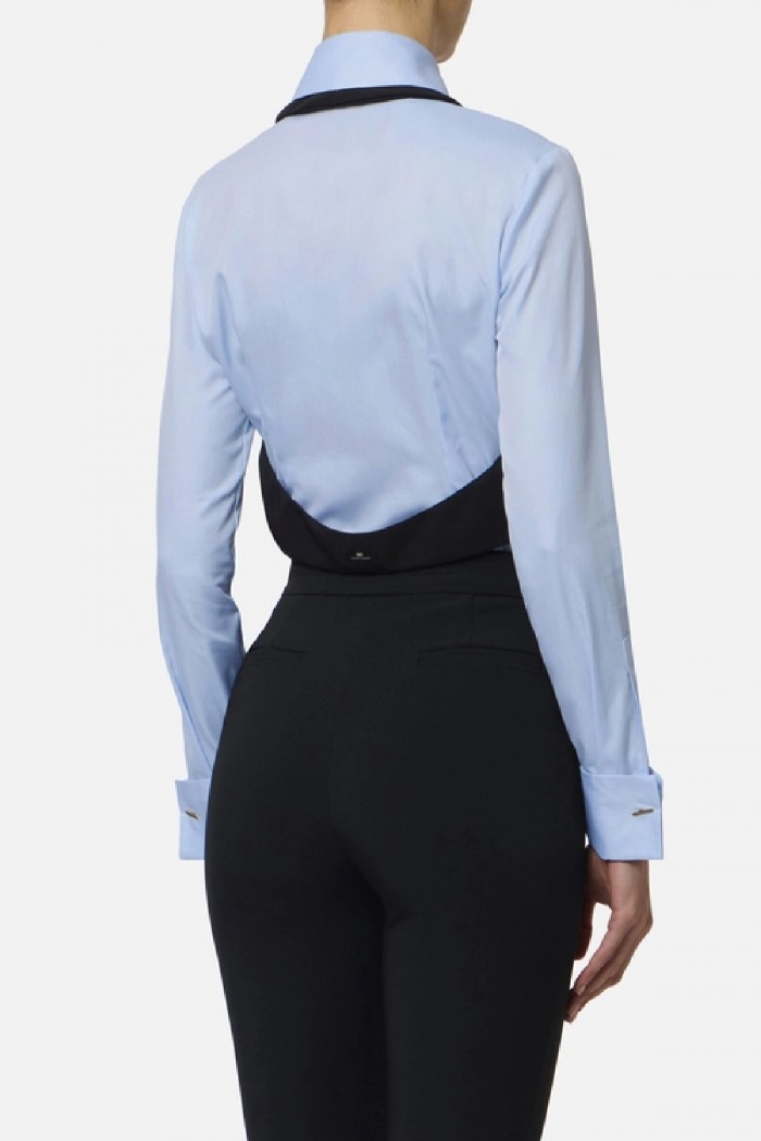 CAMICIA IN COTONE CON CRAVATTA E GILET ELISABETTA FRANCHI