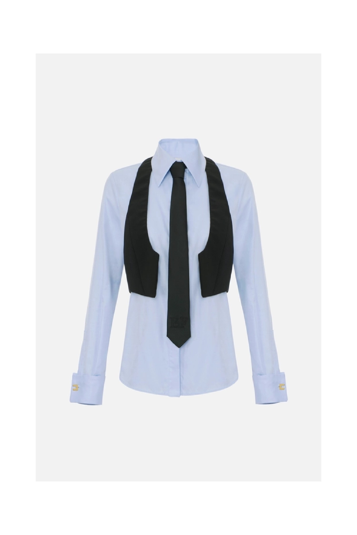 CAMICIA IN COTONE CON CRAVATTA E GILET ELISABETTA FRANCHI