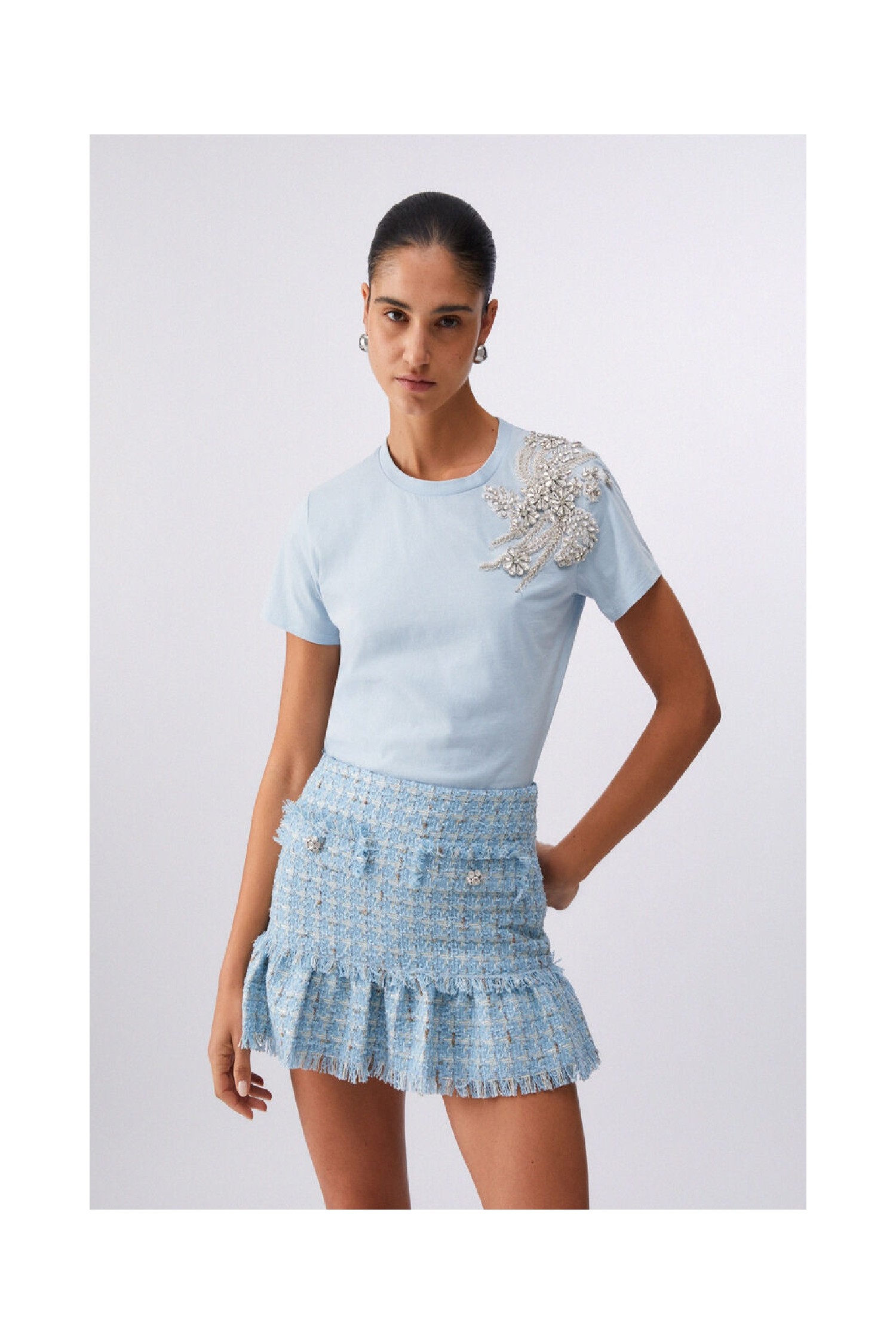 T-SHIRT CON RICAMO GIOIELLO LIU JO