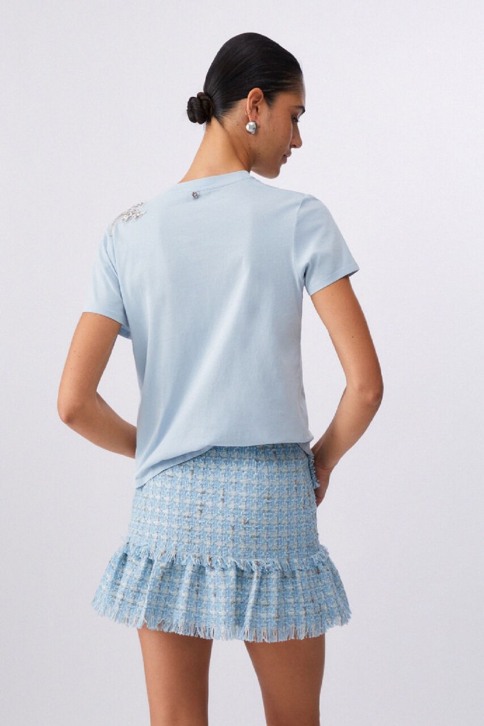 T-SHIRT CON RICAMO GIOIELLO LIU JO