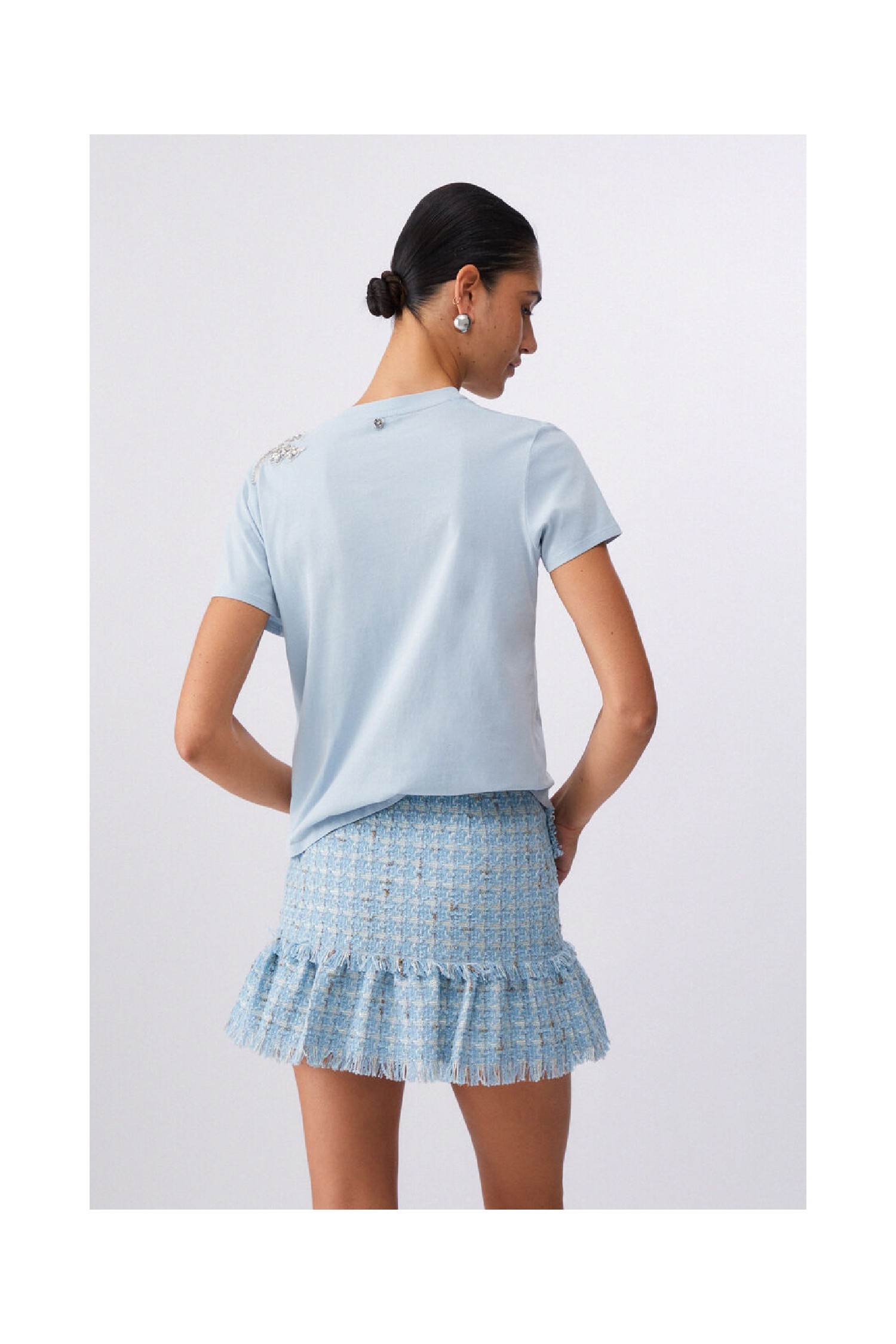T-SHIRT CON RICAMO GIOIELLO LIU JO