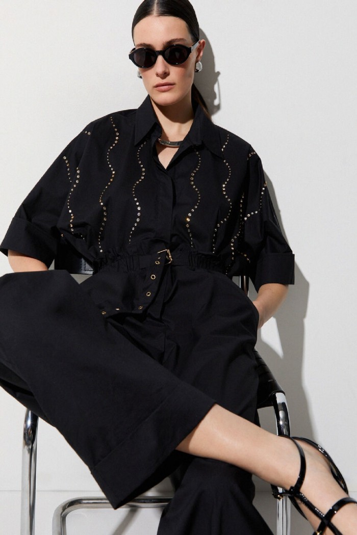 CAMICIA CON APPLICAZIONI GIOIELLO LIU JO