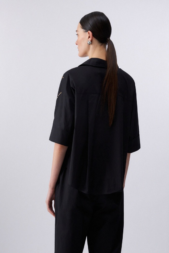 CAMICIA CON APPLICAZIONI GIOIELLO LIU JO