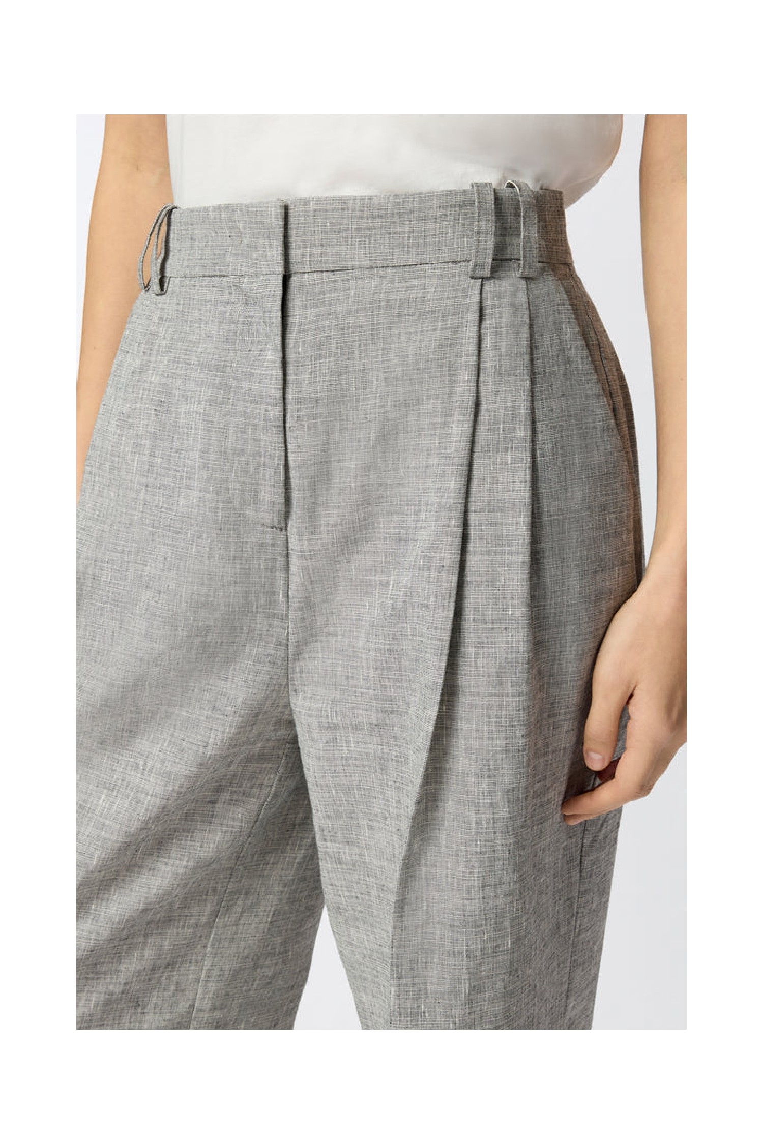 PANTALONI FIAMMATI CON PIEGA STIRATA PINKO