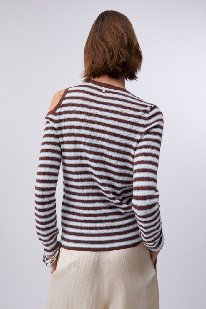 MAGLIA A RIGHE CON CUT-OUT LIU JO