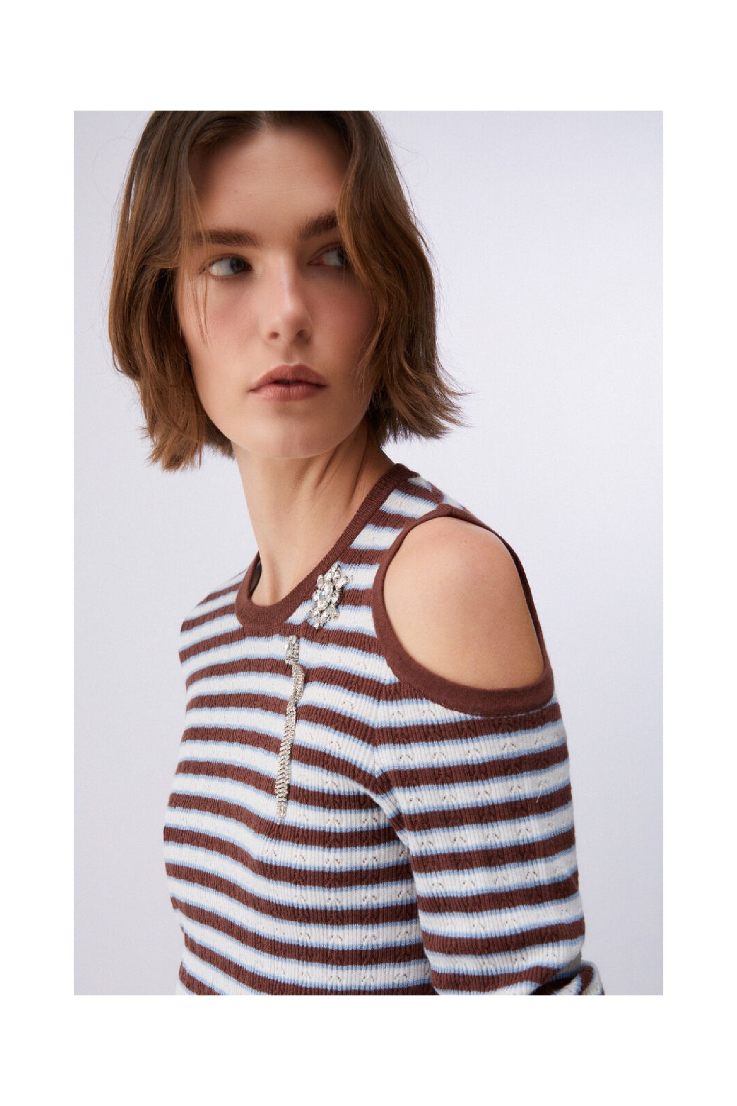 MAGLIA A RIGHE CON CUT-OUT LIU JO