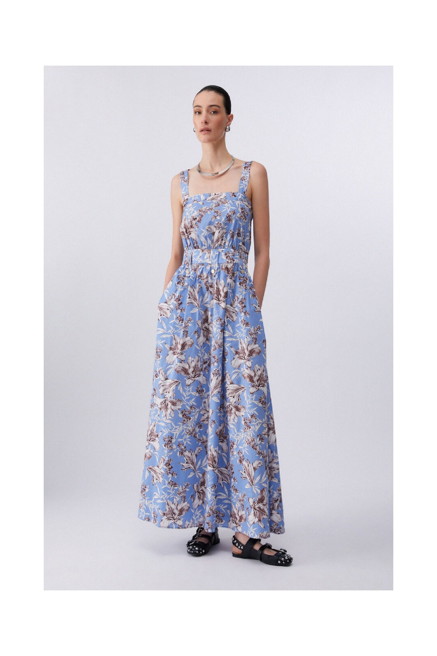 ABITO LUNGO IN POPELINE LIU JO