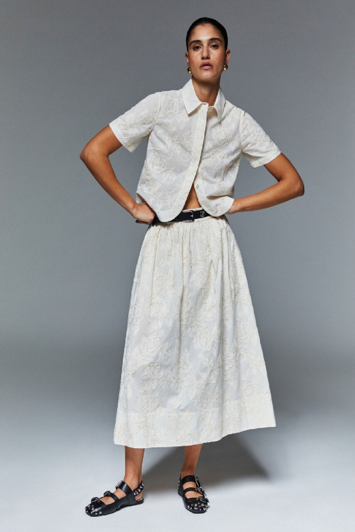 GONNA IN MUSSOLA CON RICAMI LIU JO