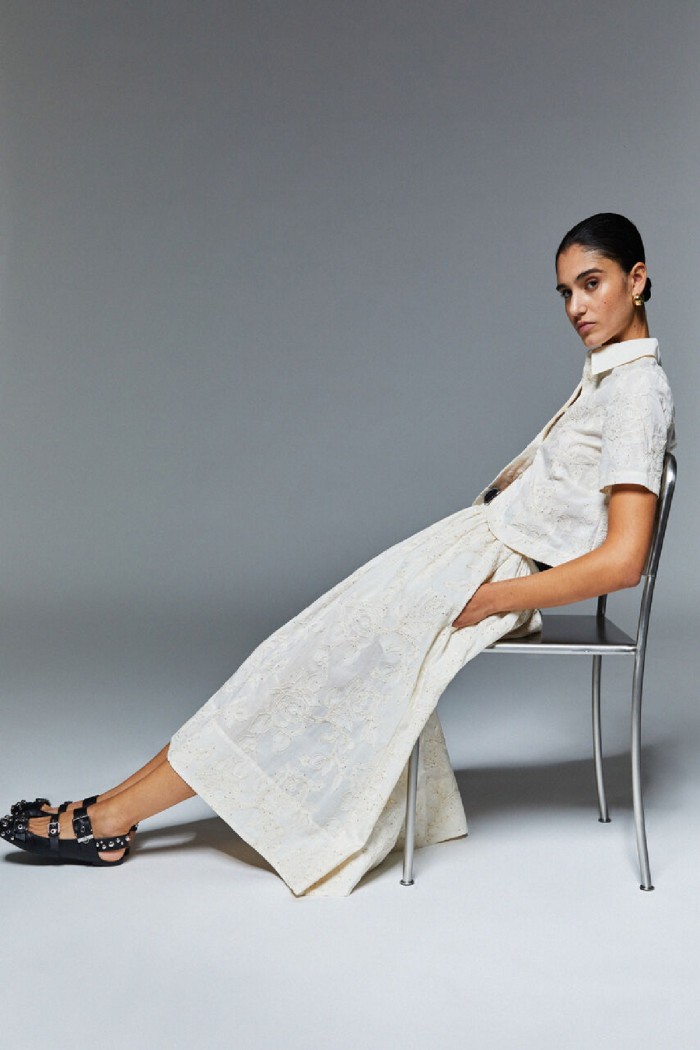 GONNA IN MUSSOLA CON RICAMI LIU JO