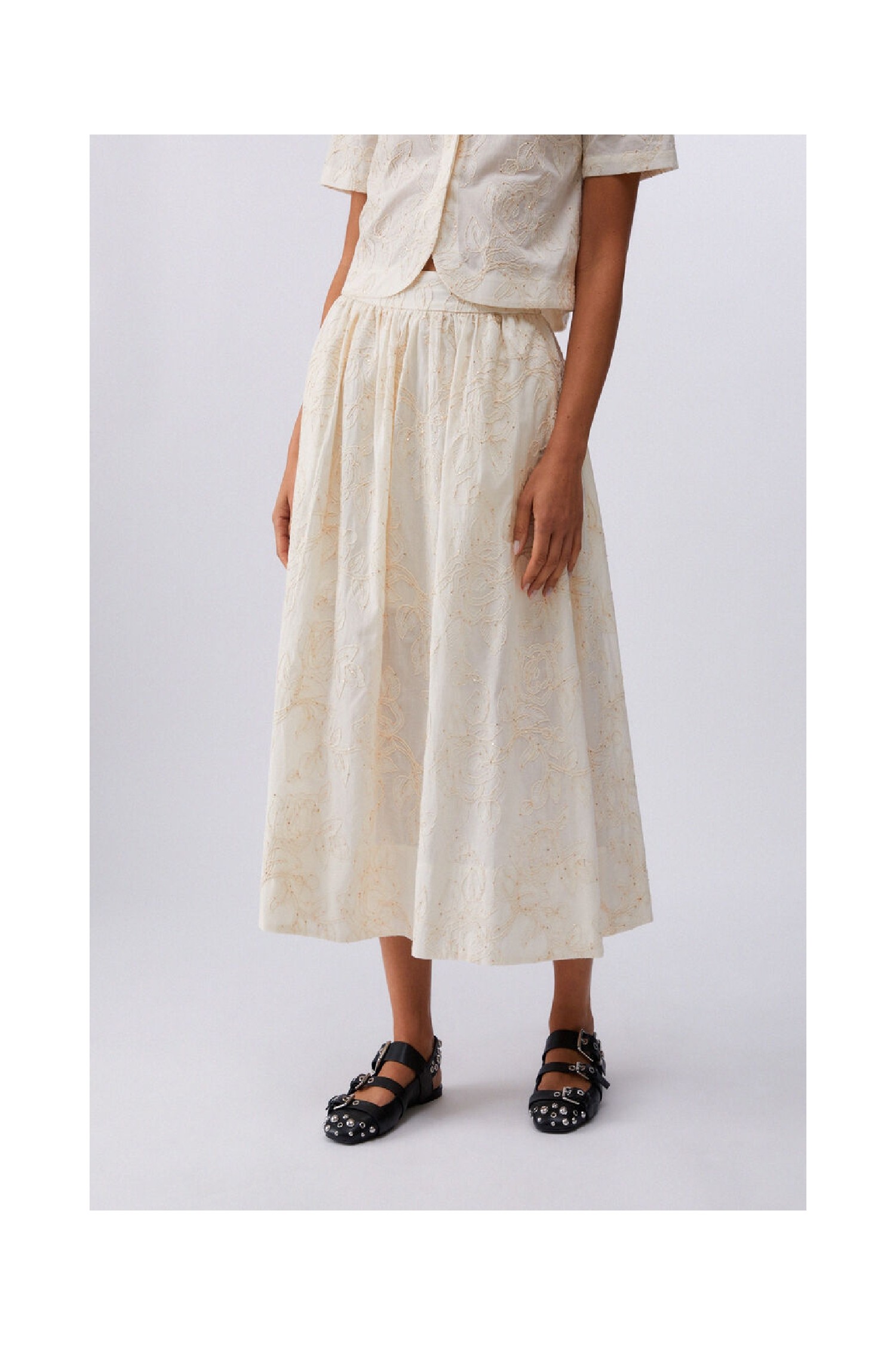 GONNA IN MUSSOLA CON RICAMI LIU JO