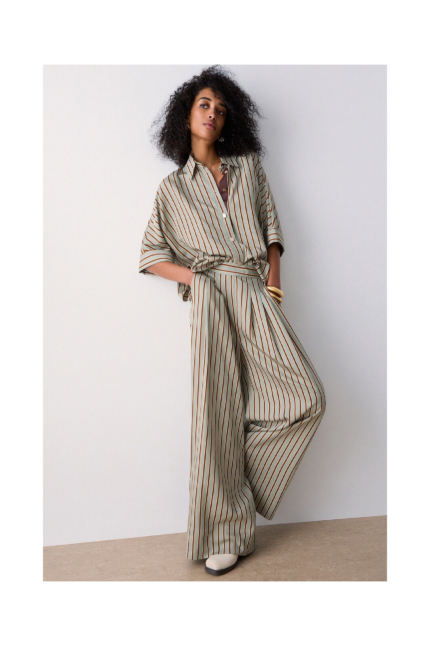 PANTALONI IN RAYON A RIGHE LIU JO