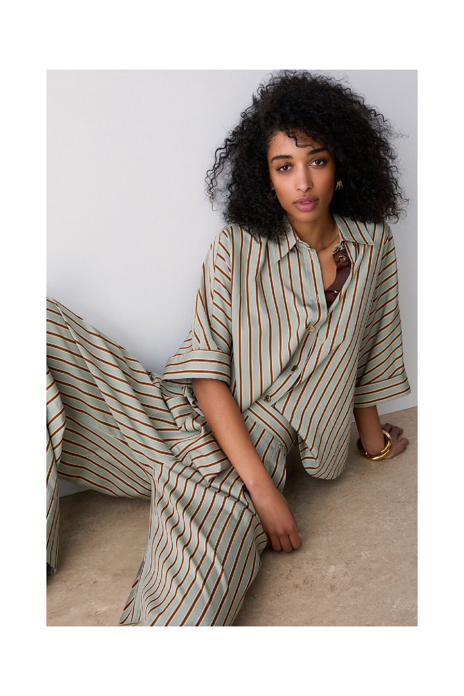 PANTALONI IN RAYON A RIGHE LIU JO