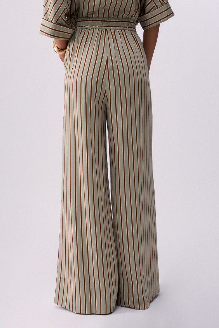 PANTALONI IN RAYON A RIGHE LIU JO