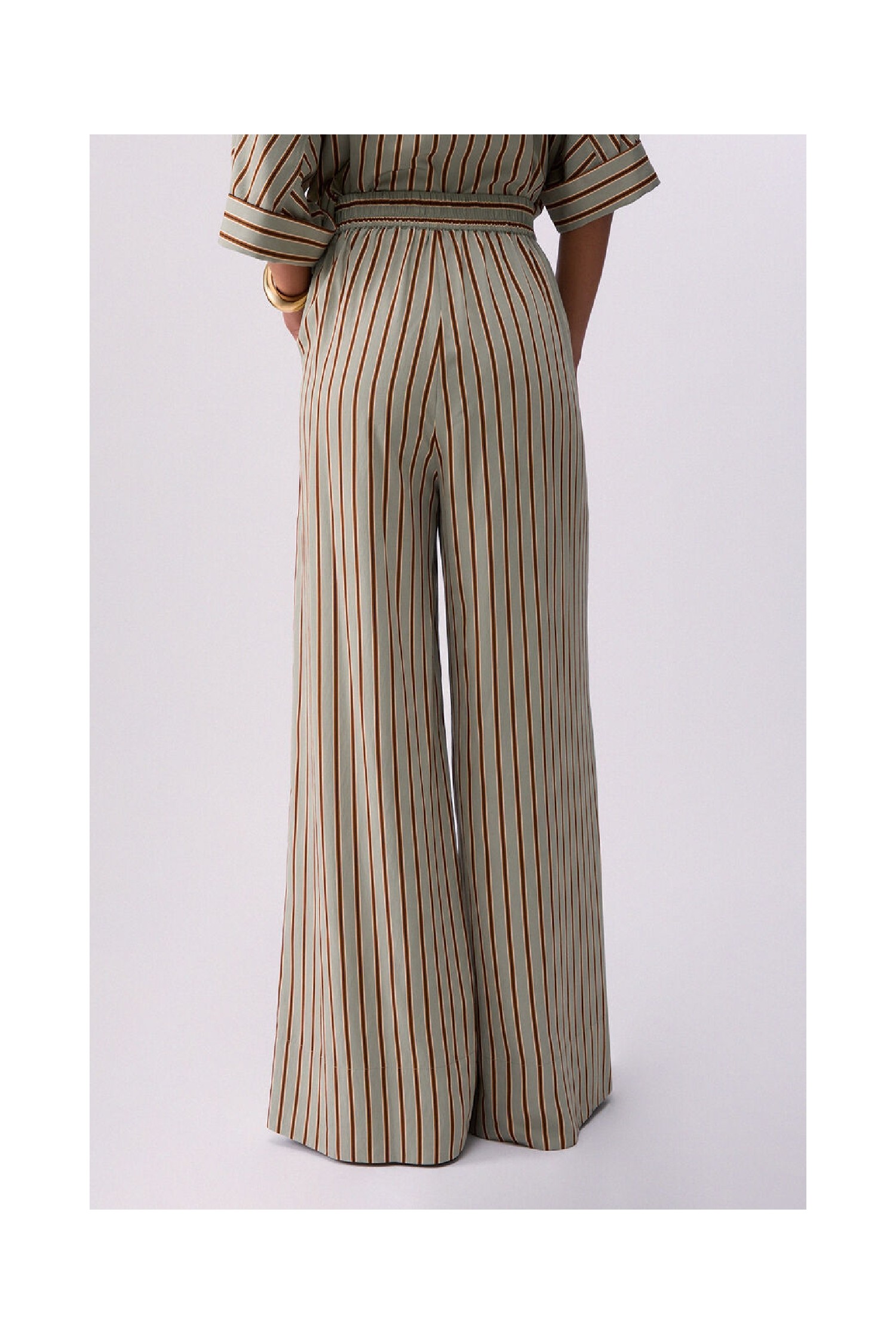 PANTALONI IN RAYON A RIGHE LIU JO