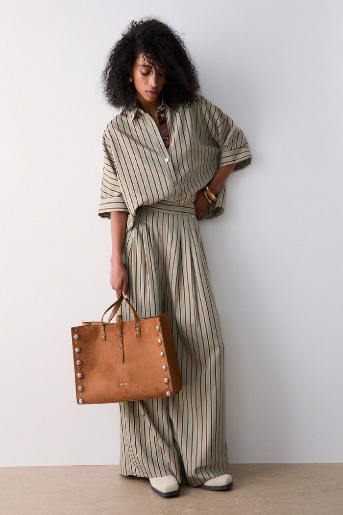 CAMICIA IN RAYON A RIGHE LIU JO