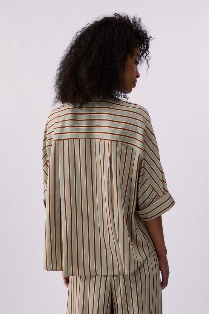 CAMICIA IN RAYON A RIGHE LIU JO